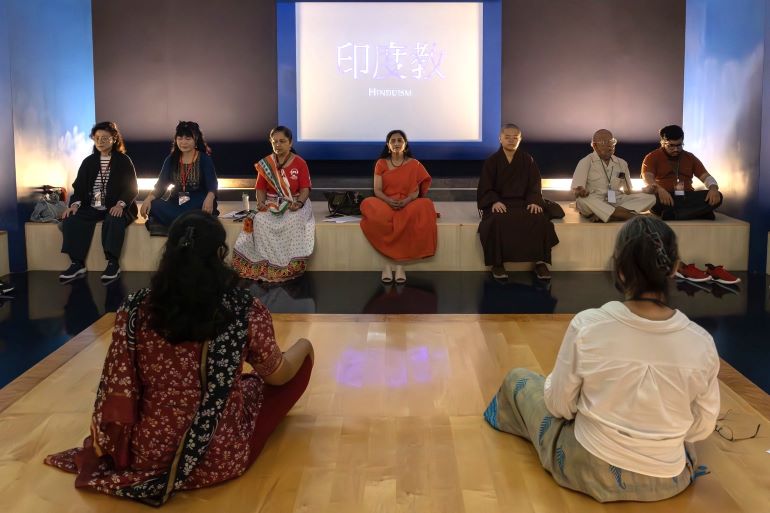 響應國際瑜伽日 宗博館打造沉浸式印度瑜伽文化體驗 10 《圖說》印度台北協會會長德寧瀚夫人特魯普蒂擔任文化講師。〈宗博館提供〉