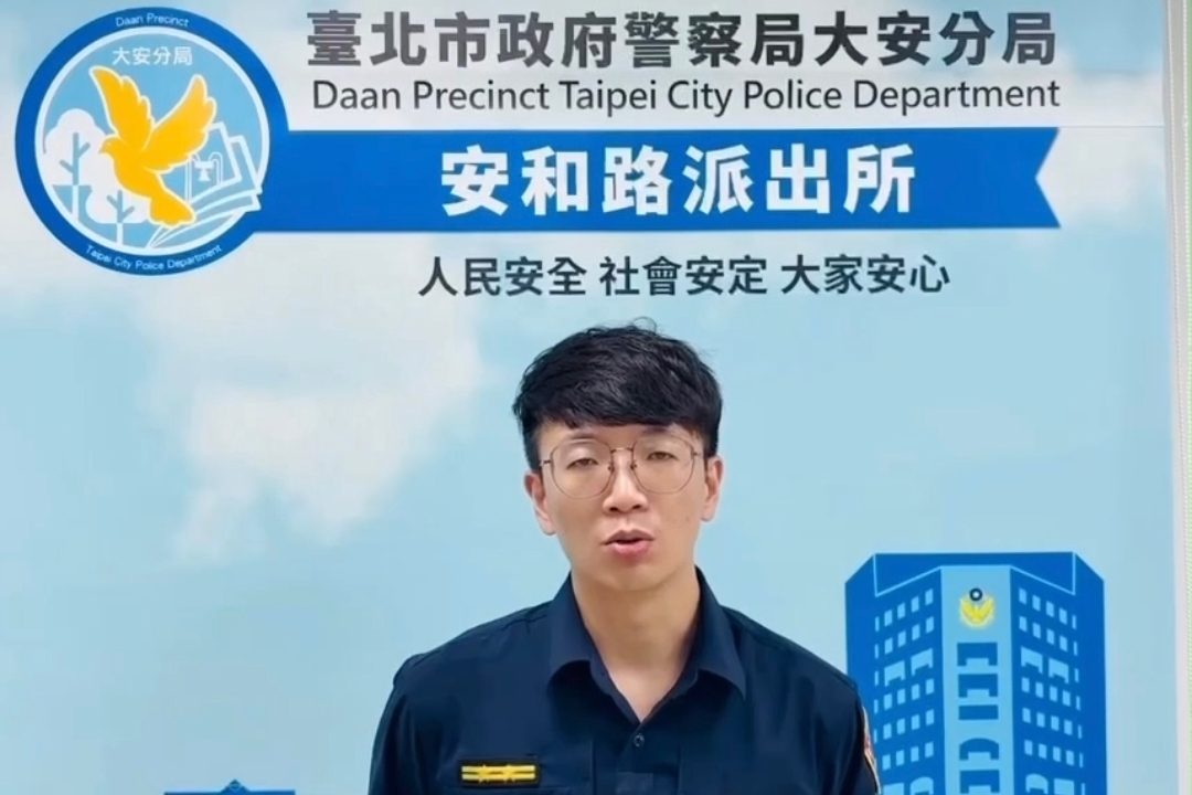 候選人布條遭毀損  大安警電眼迅速偵破到案
