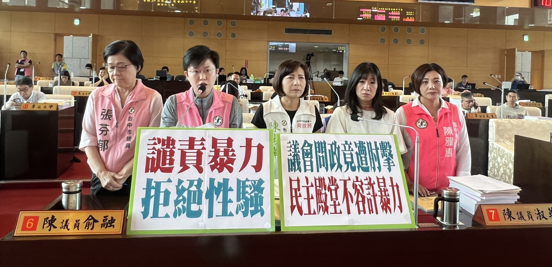 陳俞融控議場遭肘擊騷擾   盧秀燕反嗆「我也遭受到妳的暴力」
