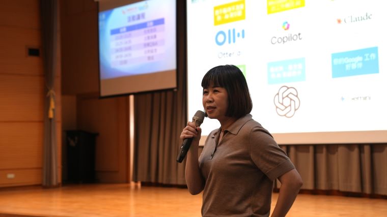 《圖說》StarFab Accelerator創辦人暨董事長劉晏蓉蒞臨龍華科大，以「創新不是天賦，是文化:StarFab的加速思維」為題進行講座。〈龍華科大提供〉