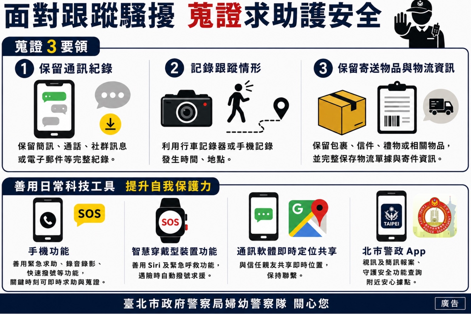 面對過度追求與跟騷  警方提醒蒐證與自保並重
