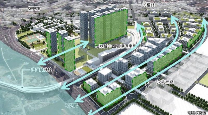《圖說》指定通風廊道及垂直路化範圍。〈城鄉局提供〉