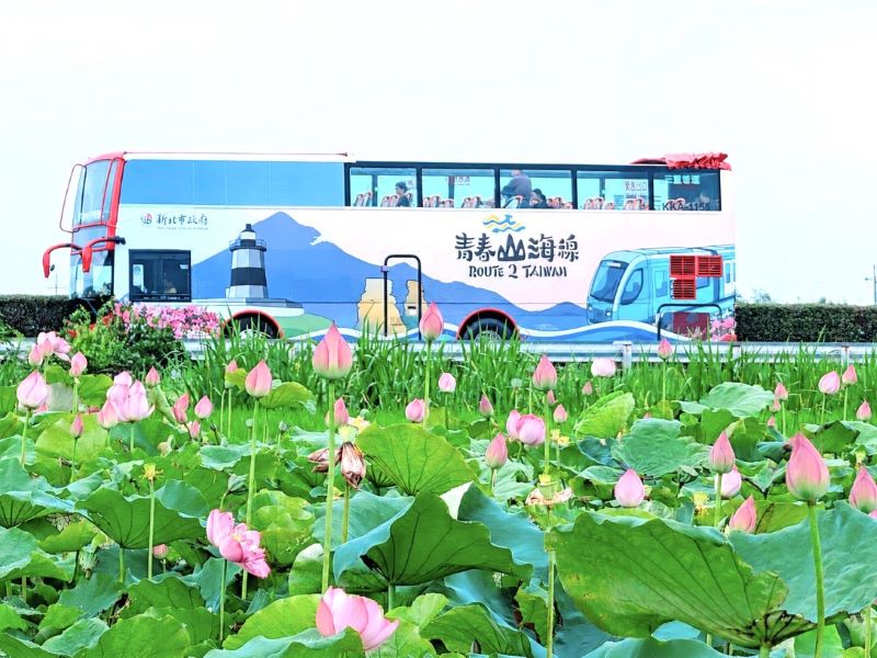 《圖說》新北市持續推動青春山海線，以景觀雙層巴士串聯北海岸山海景點，透過低碳運具與遊程設計，帶領旅客深入體驗青春山海魅力。〈觀旅局提供〉