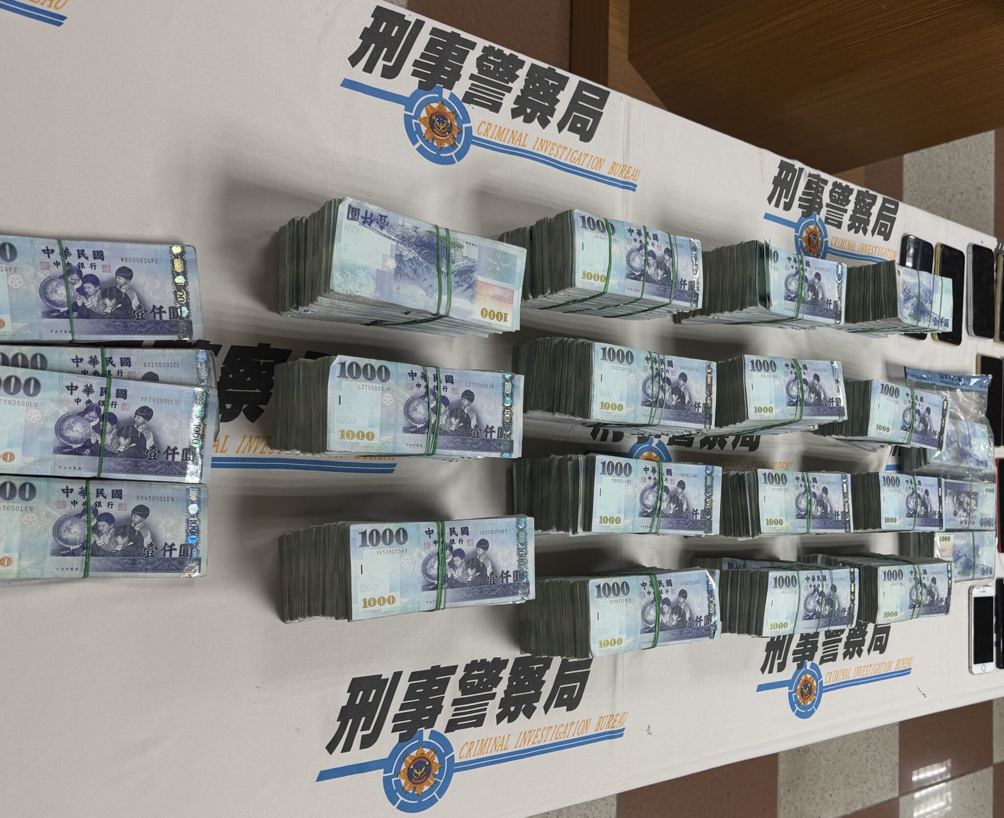 中打破獲不法逮獲廿七人      查扣現金一千六百餘萬元
