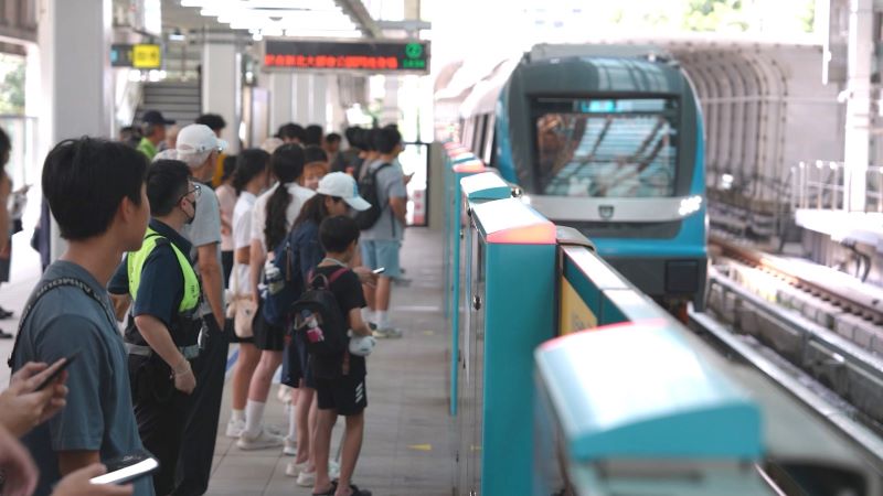 《圖說》三鶯線首月運量突破98萬人次。〈捷運局提供〉