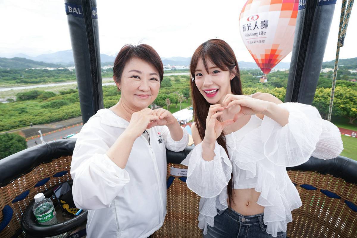 「台中石岡熱氣球嘉年華」登場   盧秀燕揪李多慧升空體驗