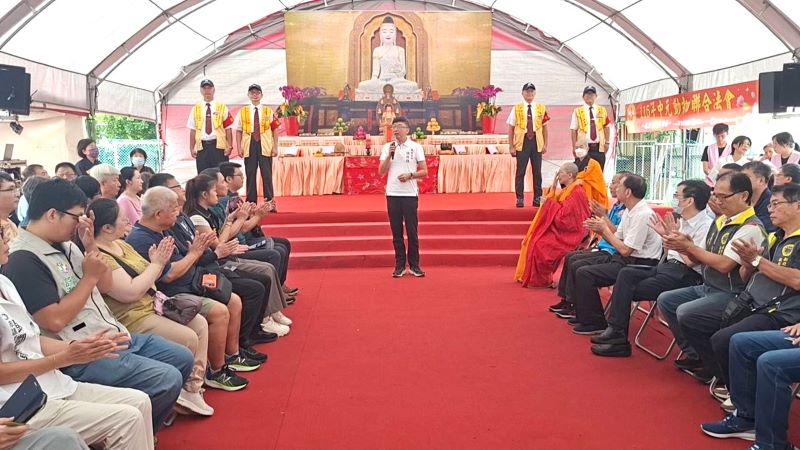 追思毛寶貝也為眾生祈福 新北中元動物聯合法會倡友善共存 24 《圖說》農業局諶錫輝表示,市府將持續推動生命教育與動物保護政策。〈動保處提供〉