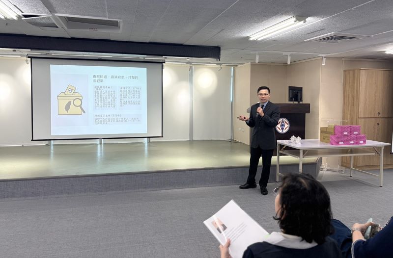 《圖說》台電台北北區營業處邀請士林地檢署檢察官蔡景聖開講法治專題。〈北北區處提供〉