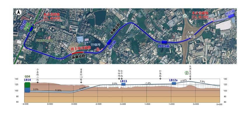 《圖說》三鶯線延伸桃園八德段路線圖。〈捷運局提供〉