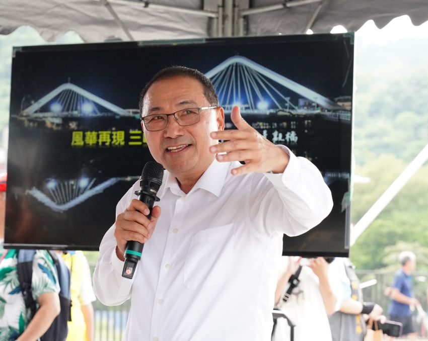 《圖說》市長侯友宜表示，長福橋為新北市第5座人行景觀橋。〈水利局提供〉
